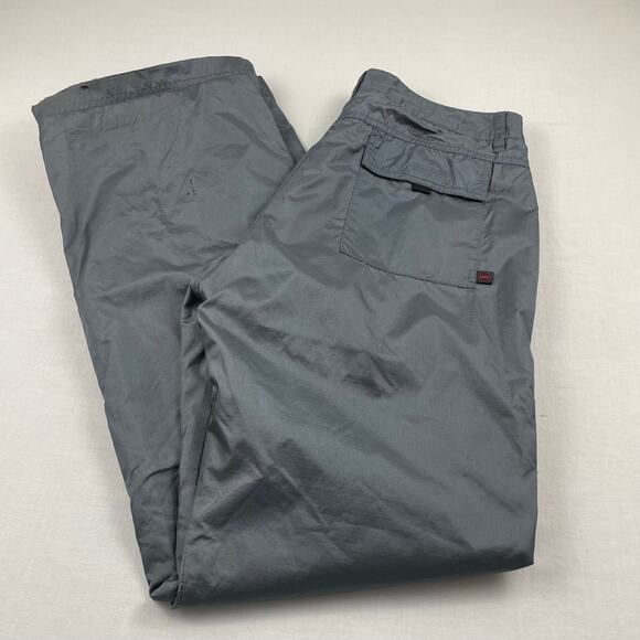 Y2K Union Bay Metallic Gray Parachute Pants size 11 Wide Leg Velcro - Picture 3 of 13